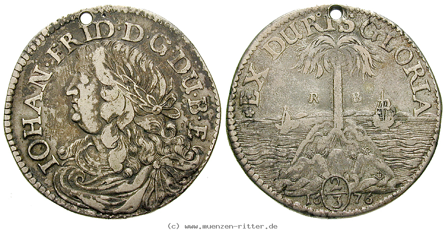 Klicken Sie auf das Bild um es auf Ihrem Rechner zu speichern braunschweig-johann-friedrich-2-3-taler/46839.jpg