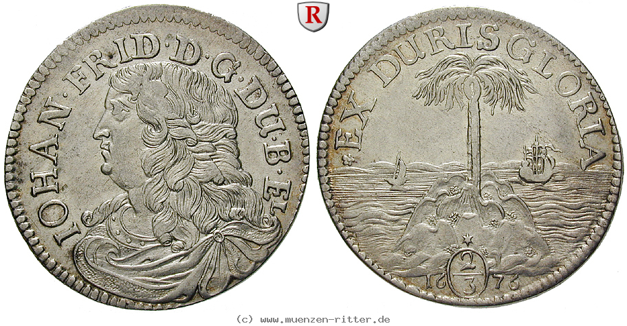 Klicken Sie auf das Bild um es auf Ihrem Rechner zu speichern braunschweig-johann-friedrich-2-3-taler/79789.jpg