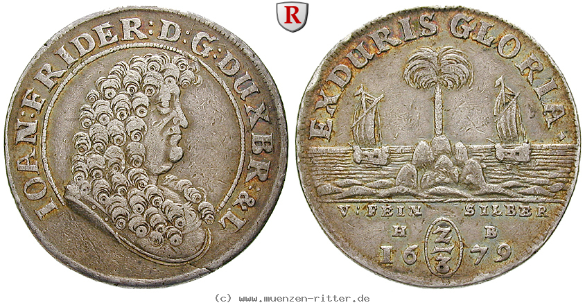 Klicken Sie auf das Bild um es auf Ihrem Rechner zu speichern braunschweig-johann-friedrich-2-3-taler/84424.jpg