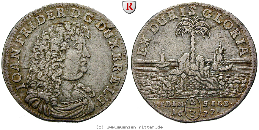 Klicken Sie auf das Bild um es auf Ihrem Rechner zu speichern braunschweig-johann-friedrich-2-3-taler/96341.jpg