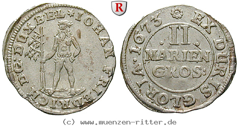 Klicken Sie auf das Bild um es auf Ihrem Rechner zu speichern braunschweig-johann-friedrich-2-mariengroschen/31400.jpg