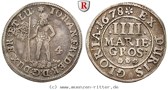 Klicken Sie auf das Bild um es auf Ihrem Rechner zu speichern braunschweig-johann-friedrich-4-mariengroschen/29471.jpg