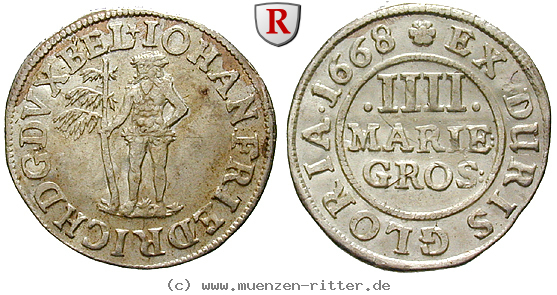 Klicken Sie auf das Bild um es auf Ihrem Rechner zu speichern braunschweig-johann-friedrich-4-mariengroschen/31399.jpg