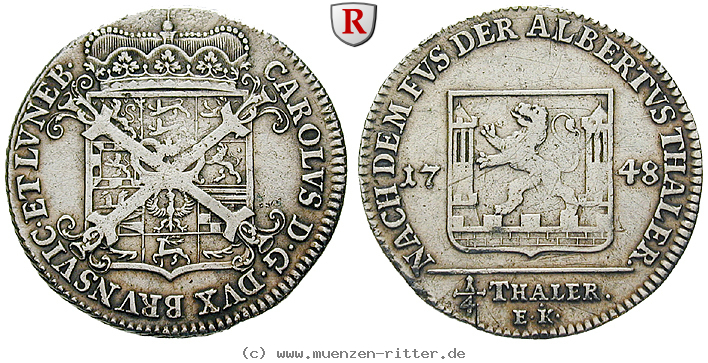 Klicken Sie auf das Bild um es auf Ihrem Rechner zu speichern braunschweig-karl-1-4-taler/68768.jpg