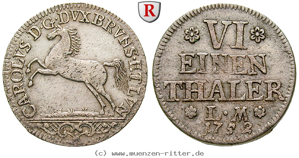Klicken Sie auf das Bild um es auf Ihrem Rechner zu speichern braunschweig-karl-1-6-taler/29400.jpg