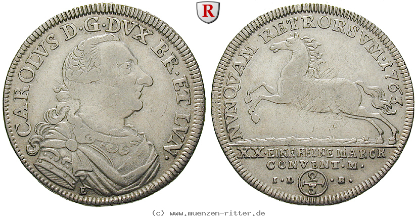 Klicken Sie auf das Bild um es auf Ihrem Rechner zu speichern braunschweig-karl-2-3-taler/27057.jpg