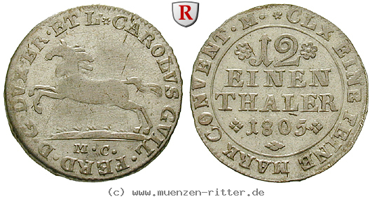 Klicken Sie auf das Bild um es auf Ihrem Rechner zu speichern braunschweig-karl-wilhelm-ferdinand-1-12-taler/31393.jpg