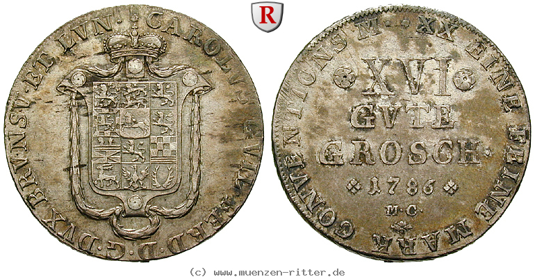 Klicken Sie auf das Bild um es auf Ihrem Rechner zu speichern braunschweig-karl-wilhelm-ferdinand-16-gute-groschen/101734.jpg