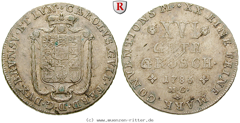 Klicken Sie auf das Bild um es auf Ihrem Rechner zu speichern braunschweig-karl-wilhelm-ferdinand-16-gute-groschen/29404.jpg