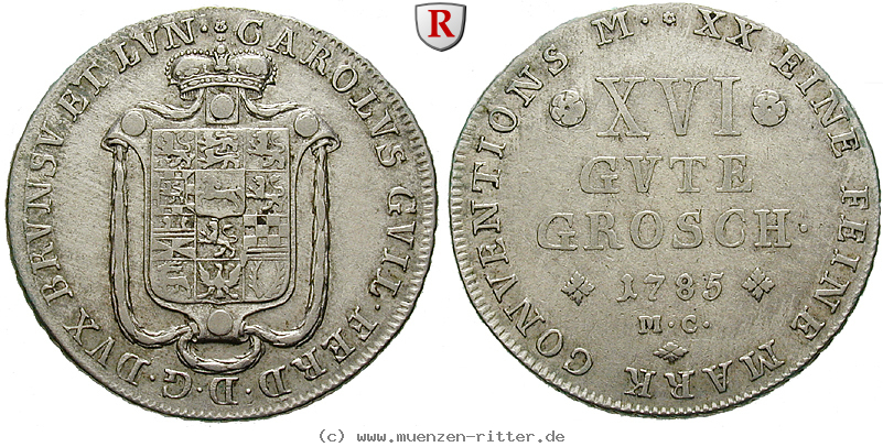 Klicken Sie auf das Bild um es auf Ihrem Rechner zu speichern braunschweig-karl-wilhelm-ferdinand-16-gute-groschen/92889.jpg
