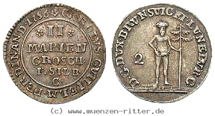Klicken Sie auf das Bild um es auf Ihrem Rechner zu speichern braunschweig-karl-wilhelm-ferdinand-2-mariengroschen/22220.jpg