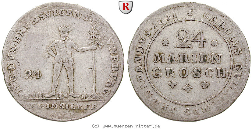 Klicken Sie auf das Bild um es auf Ihrem Rechner zu speichern braunschweig-karl-wilhelm-ferdinand-24-mariengroschen/22027.jpg