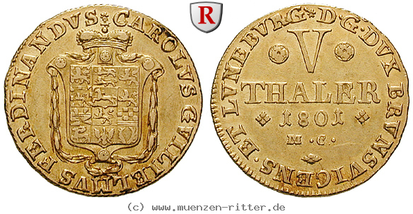 Klicken Sie auf das Bild um es auf Ihrem Rechner zu speichern braunschweig-karl-wilhelm-ferdinand-5-taler/74088.jpg