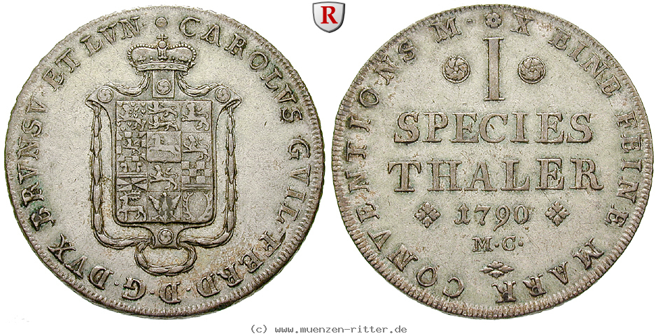 Klicken Sie auf das Bild um es auf Ihrem Rechner zu speichern braunschweig-karl-wilhelm-ferdinand-konventionstaler/63540.jpg
