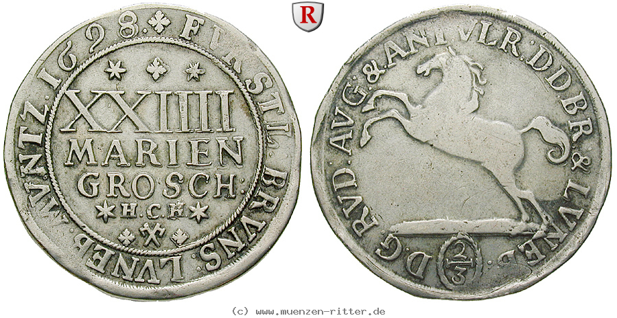 Klicken Sie auf das Bild um es auf Ihrem Rechner zu speichern braunschweig-rudolf-august-und-anton-ulrich-24-mariengroschen/72459.jpg