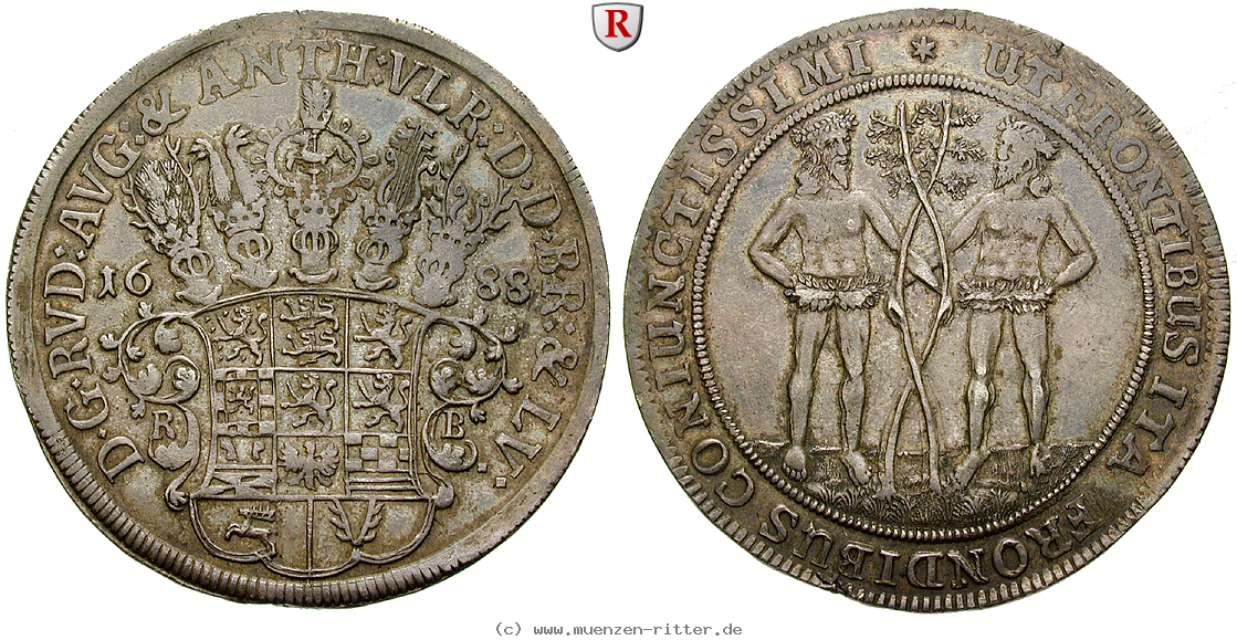 Klicken Sie auf das Bild um es auf Ihrem Rechner zu speichern braunschweig-rudolf-august-und-anton-ulrich-reichstaler/102157.jpg