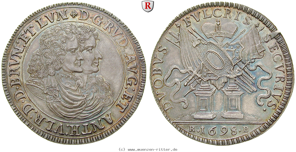 Klicken Sie auf das Bild um es auf Ihrem Rechner zu speichern braunschweig-rudolf-august-und-anton-ulrich-taler/27175.jpg