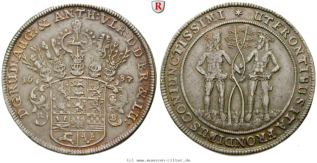 Klicken Sie auf das Bild um es auf Ihrem Rechner zu speichern braunschweig-rudolf-august-und-anton-ulrich-taler/29433.jpg