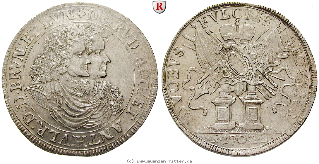 Klicken Sie auf das Bild um es auf Ihrem Rechner zu speichern braunschweig-rudolf-august-und-anton-ulrich-taler/29489.jpg