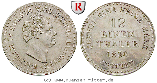 Klicken Sie auf das Bild um es auf Ihrem Rechner zu speichern braunschweig-wilhelm-iv-1-12-taler/23968.jpg
