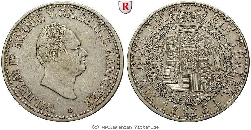 Klicken Sie auf das Bild um es auf Ihrem Rechner zu speichern braunschweig-wilhelm-iv-taler/101425.jpg