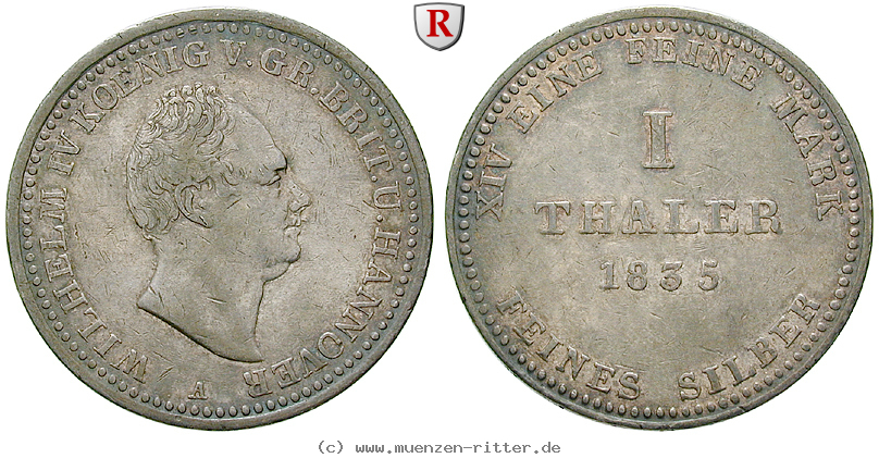 Klicken Sie auf das Bild um es auf Ihrem Rechner zu speichern braunschweig-wilhelm-iv-taler/54760.jpg