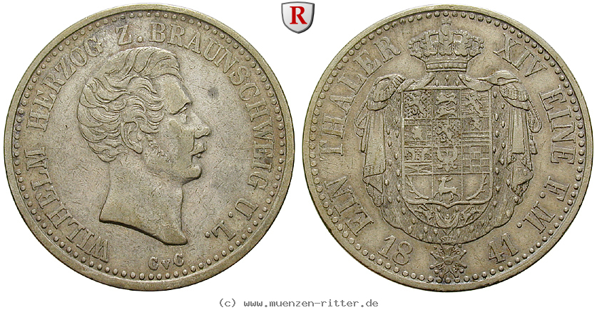 Klicken Sie auf das Bild um es auf Ihrem Rechner zu speichern braunschweig-wilhelm-taler/102024.jpg