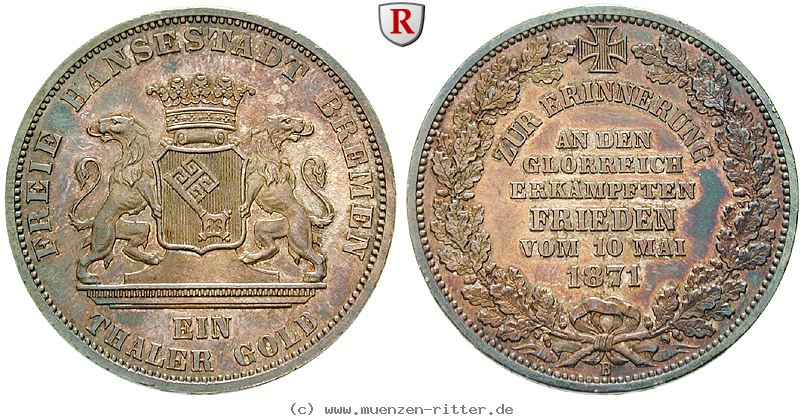 Klicken Sie auf das Bild um es auf Ihrem Rechner zu speichern bremen-stadt-taler-gold/53510.jpg