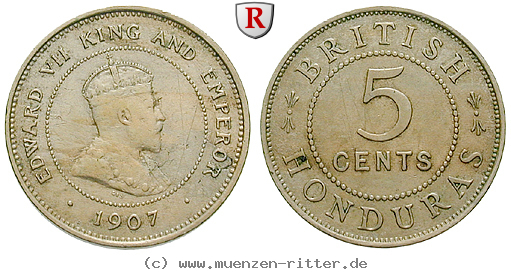Klicken Sie auf das Bild um es auf Ihrem Rechner zu speichern britisch-honduras-edward-vii-5-cents/70779.jpg