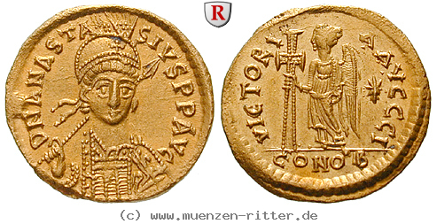 Klicken Sie auf das Bild um es auf Ihrem Rechner zu speichern byzanz-anastasius-i-solidus/91481.jpg