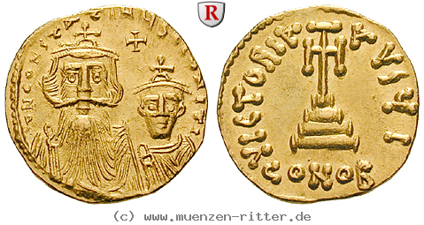 Klicken Sie auf das Bild um es auf Ihrem Rechner zu speichern byzanz-constans-ii-und-constantinus-iv-solidus/40560.jpg
