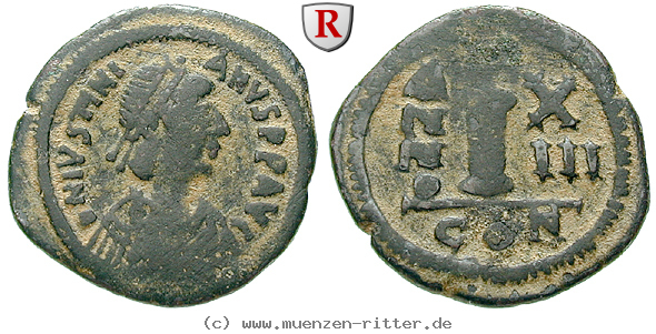 Klicken Sie auf das Bild um es auf Ihrem Rechner zu speichern byzanz-justinian-i-decanummium-10-nummi/65748.jpg