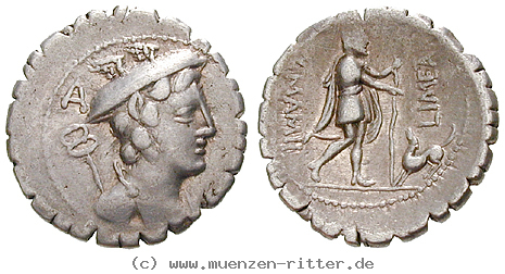 Klicken Sie auf das Bild um es auf Ihrem Rechner zu speichern c-mamilius-limetanus-denar-serratus/16460.jpg