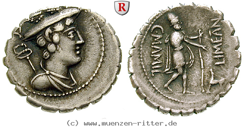 Klicken Sie auf das Bild um es auf Ihrem Rechner zu speichern c-mamilius-limetanus-denar-serratus/54058.jpg