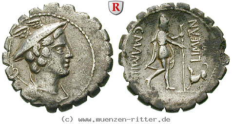 Klicken Sie auf das Bild um es auf Ihrem Rechner zu speichern c-mamilius-limetanus-denar-serratus/66032.jpg