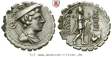 Klicken Sie auf das Bild um es auf Ihrem Rechner zu speichern c-mamilius-limetanus-denar-serratus/66033.jpg