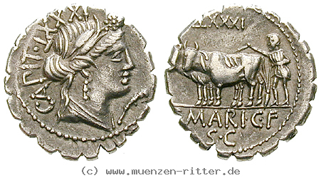 Klicken Sie auf das Bild um es auf Ihrem Rechner zu speichern c-marius-denar-serratus/45270.jpg