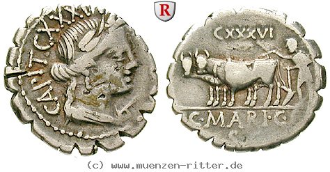 Klicken Sie auf das Bild um es auf Ihrem Rechner zu speichern c-marius-denar-serratus/53281.jpg