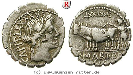 Klicken Sie auf das Bild um es auf Ihrem Rechner zu speichern c-marius-denar-serratus/54237.jpg