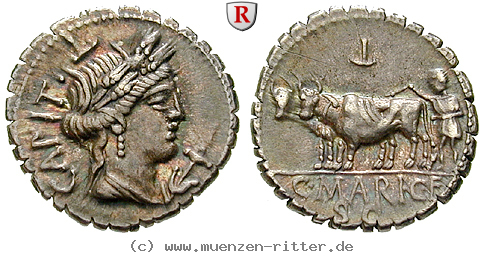 Klicken Sie auf das Bild um es auf Ihrem Rechner zu speichern c-marius-denar-serratus/63239.jpg