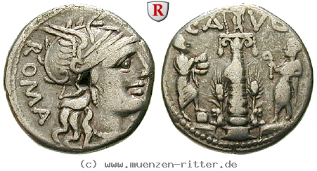 Klicken Sie auf das Bild um es auf Ihrem Rechner zu speichern c-minucius-augurinus-denar/92502.jpg
