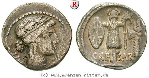 Klicken Sie auf das Bild um es auf Ihrem Rechner zu speichern caius-iulius-caesar-denar/46531.jpg