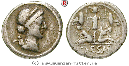 Klicken Sie auf das Bild um es auf Ihrem Rechner zu speichern caius-iulius-caesar-denar/46533.jpg