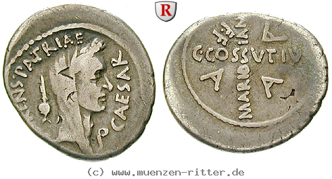 Klicken Sie auf das Bild um es auf Ihrem Rechner zu speichern caius-iulius-caesar-denar/52568.jpg