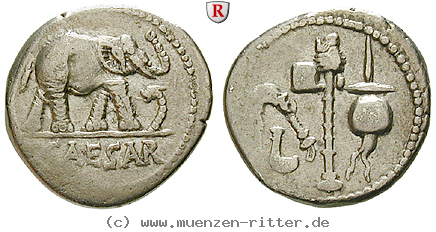 Klicken Sie auf das Bild um es auf Ihrem Rechner zu speichern caius-iulius-caesar-denar/52912.jpg
