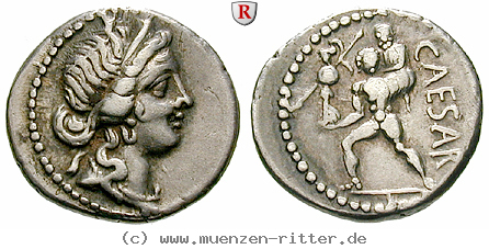 Klicken Sie auf das Bild um es auf Ihrem Rechner zu speichern caius-iulius-caesar-denar/55295.jpg