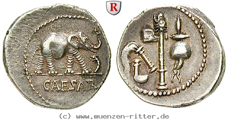 Klicken Sie auf das Bild um es auf Ihrem Rechner zu speichern caius-iulius-caesar-denar/55620.jpg