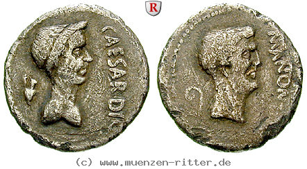 Klicken Sie auf das Bild um es auf Ihrem Rechner zu speichern caius-iulius-caesar-und-marcus-antonius-denar/60348.jpg