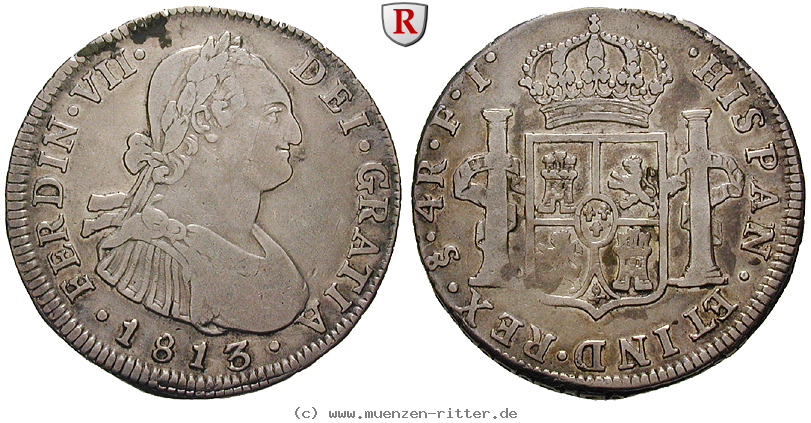 Klicken Sie auf das Bild um es auf Ihrem Rechner zu speichern chile-ferdinand-vii-4-reales/13282.jpg