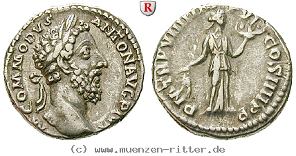 Klicken Sie auf das Bild um es auf Ihrem Rechner zu speichern commodus-denar/40477.jpg